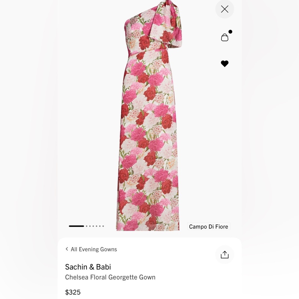 Sachin + Babi Elegant floral  Wedding Dress